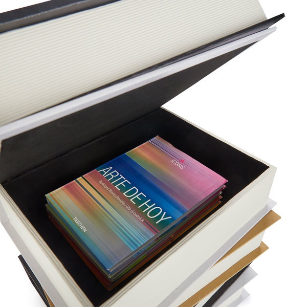 Balvi Mesa Auxiliar Metropolitan Book Stack Con doble almacenaje secreto Madera 38x33x27 cm