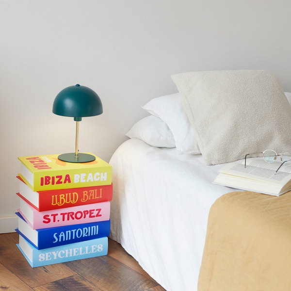 Balvi Mesa auxiliar Paradise Book Stack Con doble almacenaje secreto Madera 38x33x27
