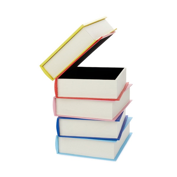 Balvi Mesa auxiliar Paradise Book Stack Con doble almacenaje secreto Madera 38x33x27