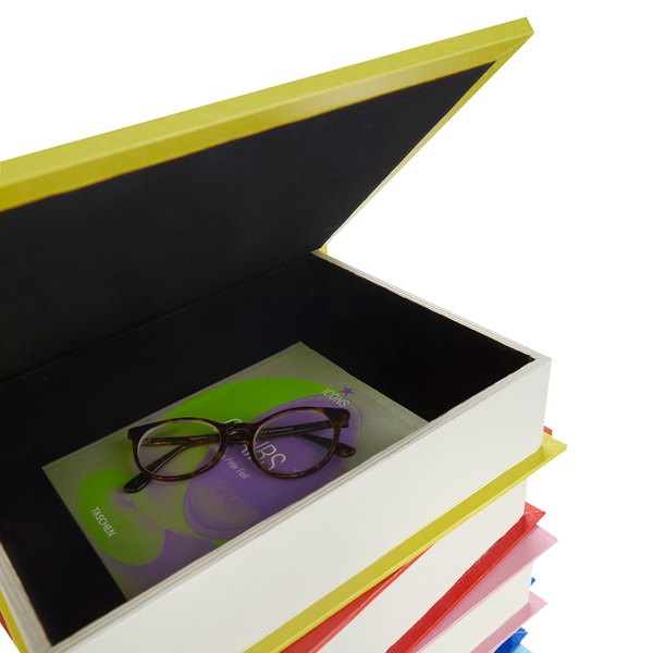 Balvi Mesa auxiliar Paradise Book Stack Con doble almacenaje secreto Madera 38x33x27