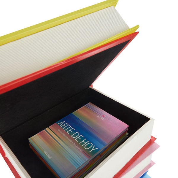 Balvi Mesa auxiliar Paradise Book Stack Con doble almacenaje secreto Madera 38x33x27
