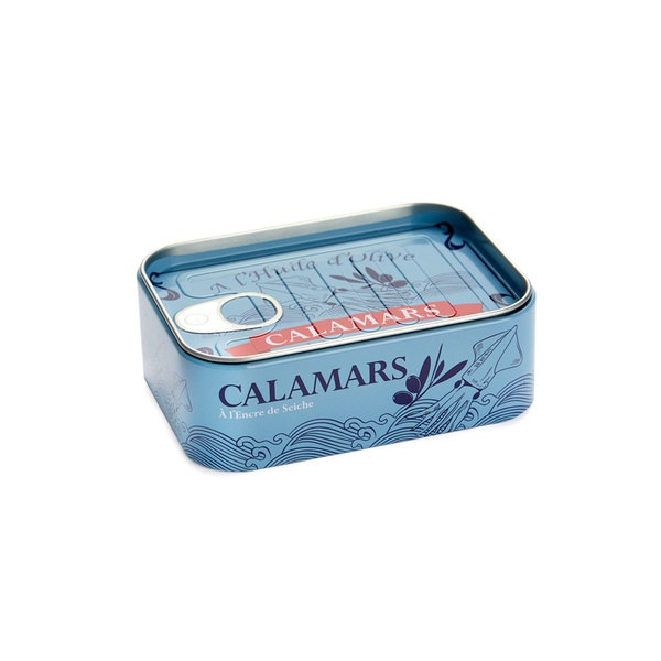 Balvi Tenedor aperitivo Conserverie Calamars Diseño retro de conserva de calamares Lata/inox