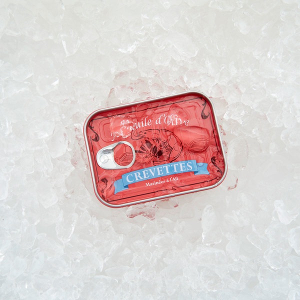 Balvi Tenedor aperitivo Conserverie Crevettes Diseño retro de conserva de gambas Lata/inox