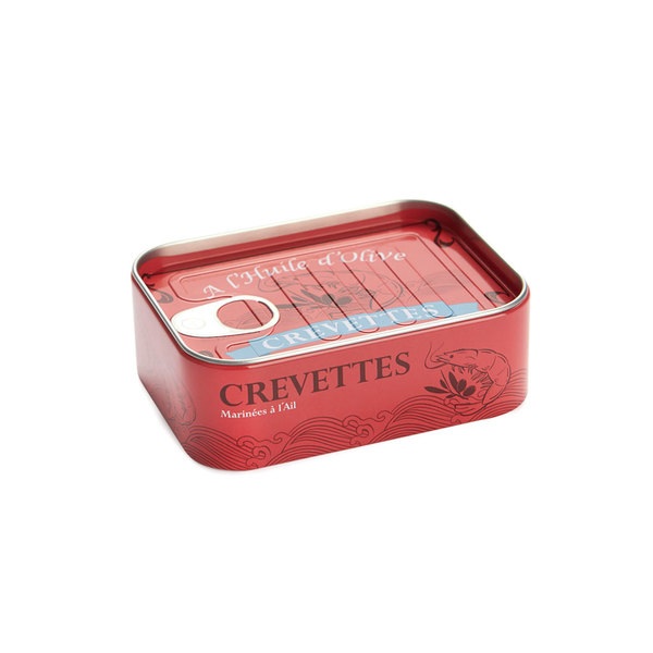 Balvi Tenedor aperitivo Conserverie Crevettes Diseño retro de conserva de gambas Lata/inox