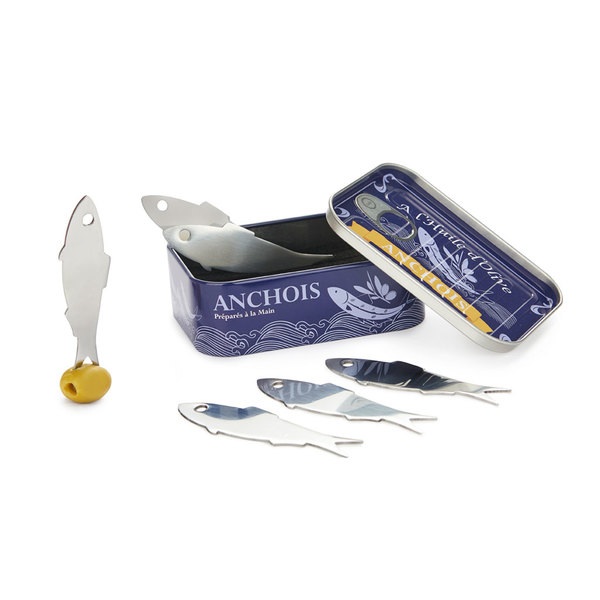 Balvi Snack fork Conserverie Anchois Retro design of canned anchovies Tin/stainless