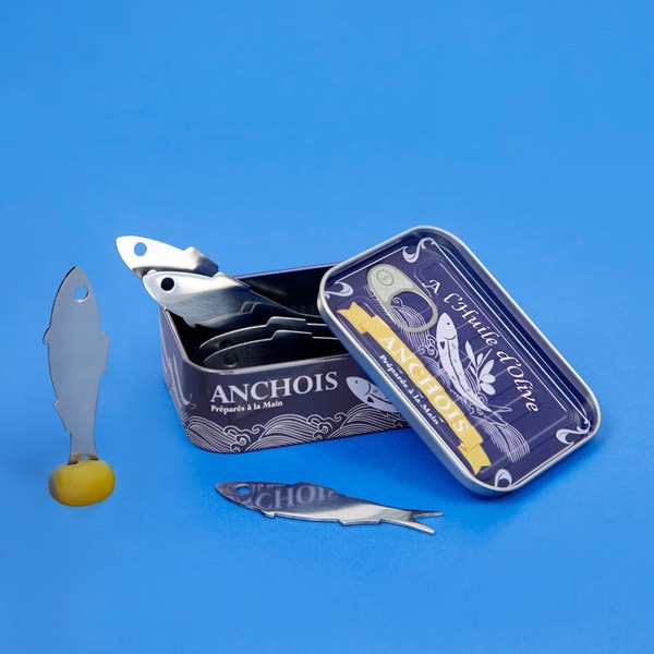 Balvi Snack fork Conserverie Anchois Retro design of canned anchovies Tin/stainless