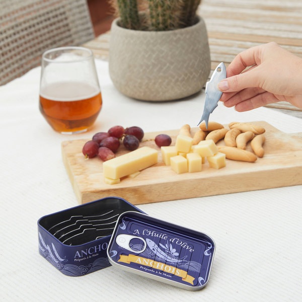Balvi Snack fork Conserverie Anchois Retro design of canned anchovies Tin/stainless