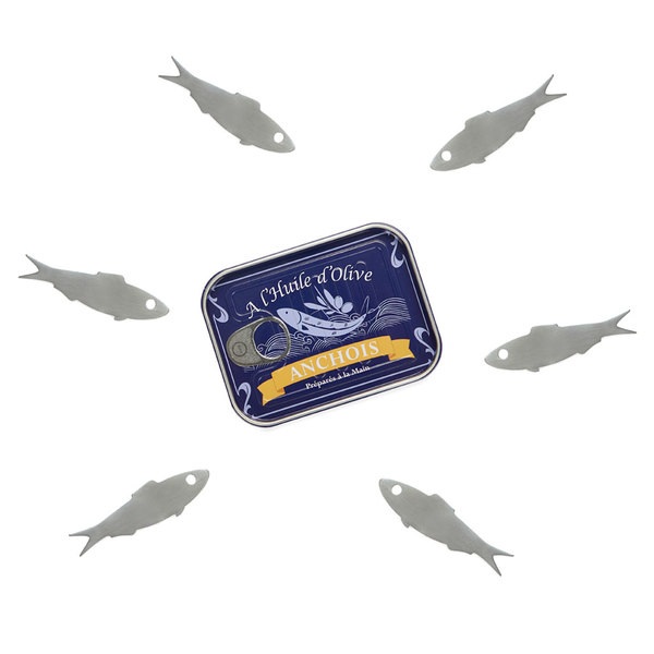 Balvi Snack fork Conserverie Anchois Retro design of canned anchovies Tin/stainless