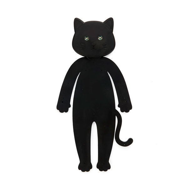Balvi Leselampe Meow Farbe Schwarz Die Augen der Katzen dienen als Leuchten Silikon 24 cm