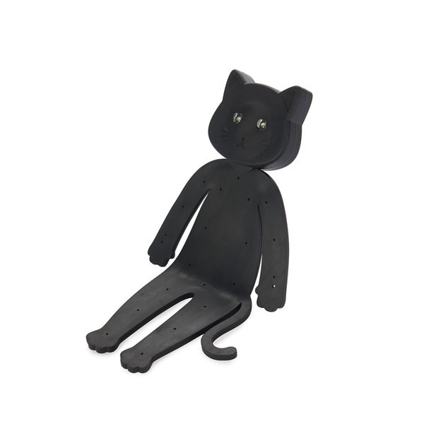 Balvi Leselampe Meow Farbe Schwarz Die Augen der Katzen dienen als Leuchten Silikon 24 cm
