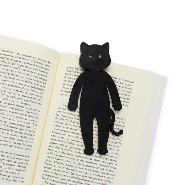 Balvi Leselampe Meow Farbe Schwarz Die Augen der Katzen dienen als Leuchten Silikon 24 cm