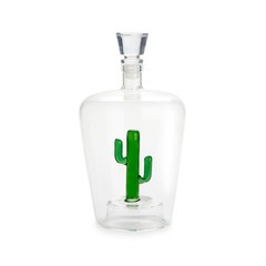 Balvi Botella para licor Cactus Color verde Apta para cualquier licor Vidrio