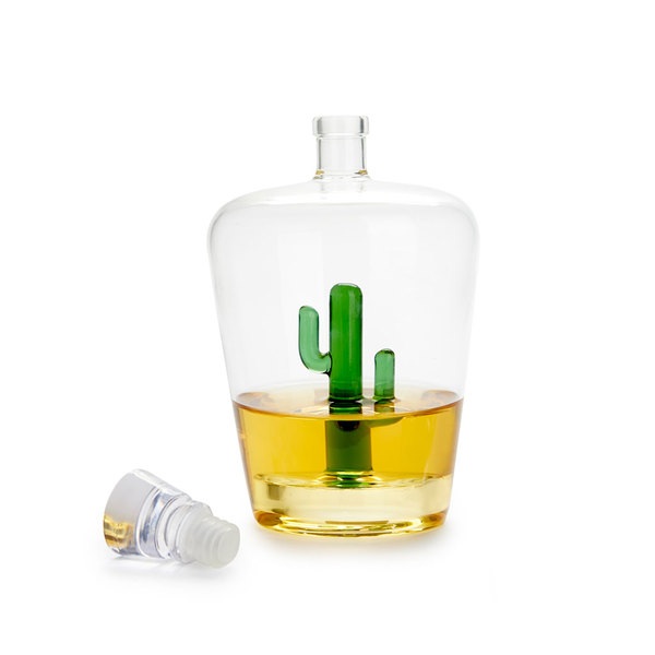 Balvi Bottiglia per liquore Cactus Colore verde Adatto a qualsiasi liquore Vetro