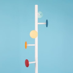 Balvi Appendiabiti Shiitake Wood Appendiabiti da terra con 5 ganci Acciaio/legno