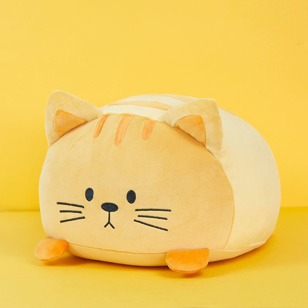 Balvi Cojín Kitty Tabby Color naranja Cojín o peluche de gato Tabby Poliéster