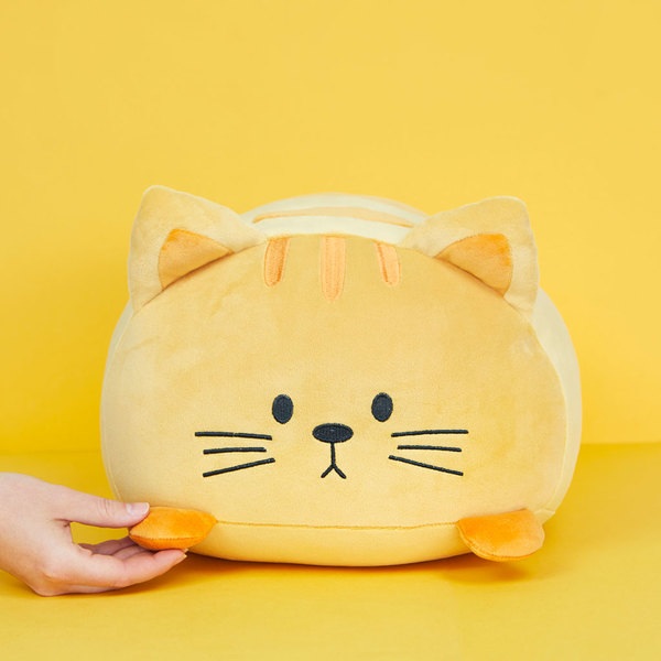 Balvi Cojín Kitty Tabby Color naranja Cojín o peluche de gato Tabby Poliéster
