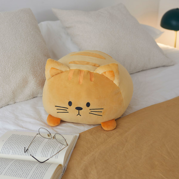 Balvi Cojín Kitty Tabby Color naranja Cojín o peluche de gato Tabby Poliéster