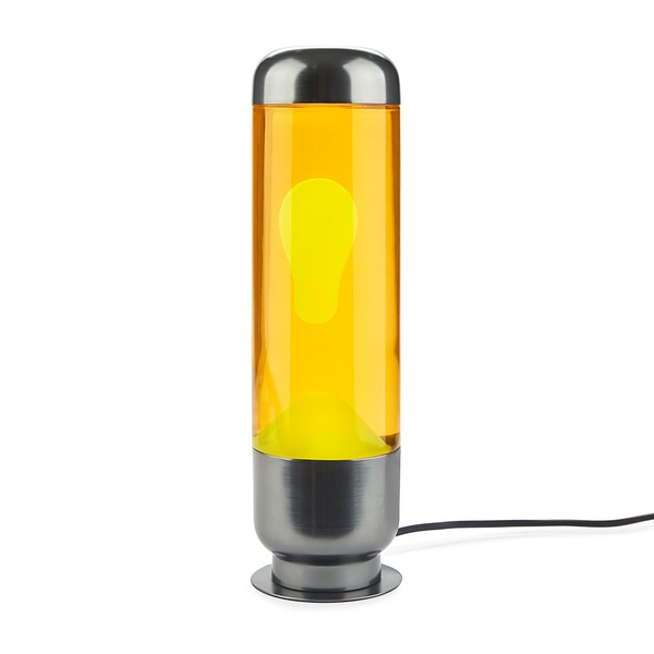 alvi Lámpara lava Capsule Color naranja/amarillo Diseño moderno y sofisticado para decorar Aluminio/