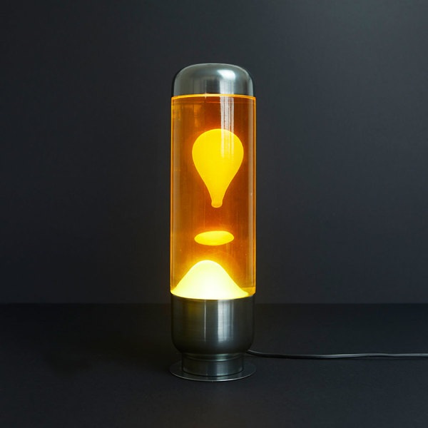 alvi Lámpara lava Capsule Color naranja/amarillo Diseño moderno y sofisticado para decorar Aluminio/
