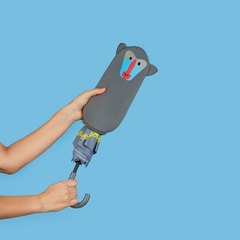 Balvi Paraguas Monkeymbrella Color gris Un diseño con plátanos por doquier Nylon