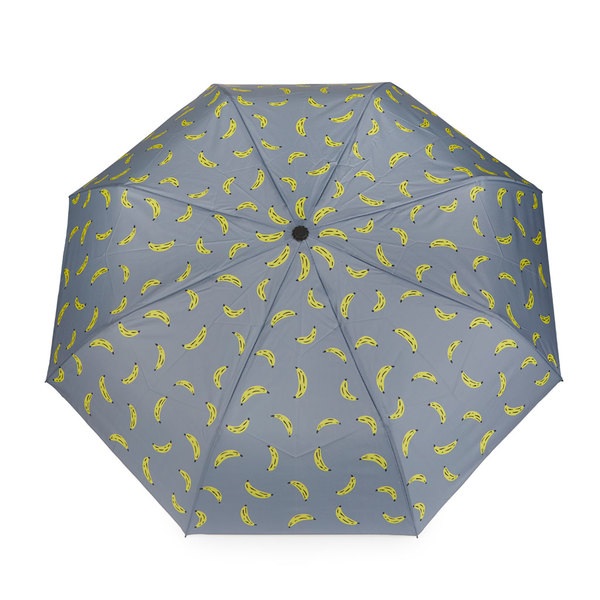 Balvi Paraguas Monkeymbrella Color gris Un diseño con plátanos por doquier Nylon