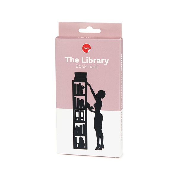 alvi Lesezeichen The Library Farbe Schwarz Die Bücher ragen über den Buchrand hinaus Nylon/Kunststof