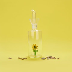 Balvi Huilier Sunflower Avec un tournesol à l'intérieur Verre