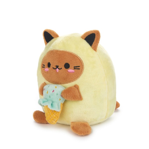 Balvi Buchstützen Kawaii Minty Farbe Gelb Speiseeis liebende Katze Polyester