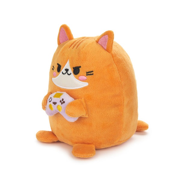Balvi Buchstützen Kawaii Gamer Farbe Orange Videogames spielende Katze Polyester