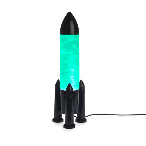 Balvi Lámpara Rocket Color negro Diseño minimal y divertido para decorar Cable USB 5V 1A Plástico