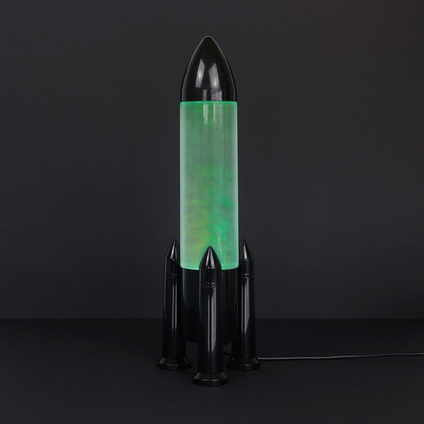 Balvi Lámpara Rocket Color negro Diseño minimal y divertido para decorar Cable USB 5V 1A Plástico