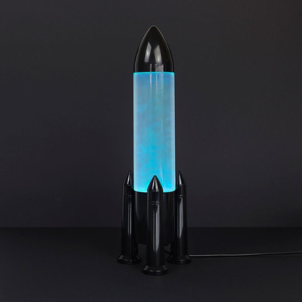 Balvi Lámpara Rocket Color negro Diseño minimal y divertido para decorar Cable USB 5V 1A Plástico