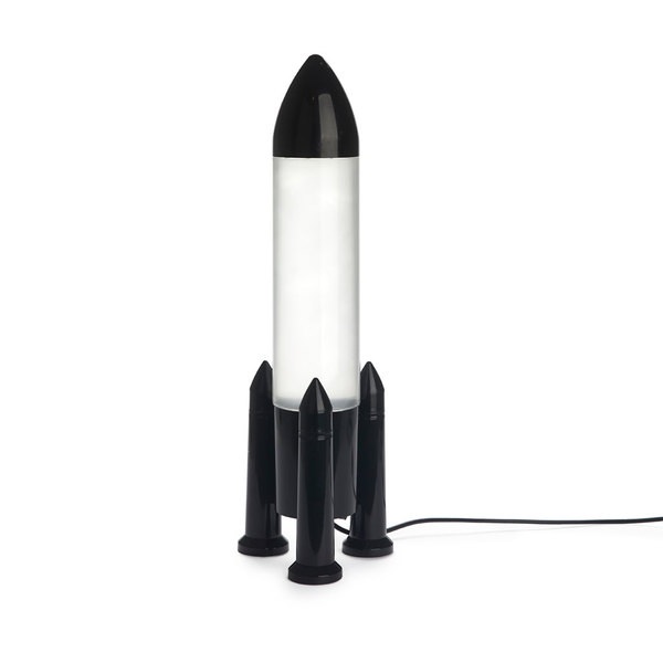 Balvi Lámpara Rocket Color negro Diseño minimal y divertido para decorar Cable USB 5V 1A Plástico
