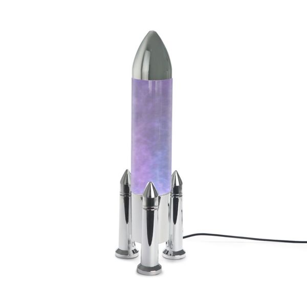 Balvi Lamp Rocket Silver colour Minimal and fun design to decorate USB cable 5V 1A Plastic
