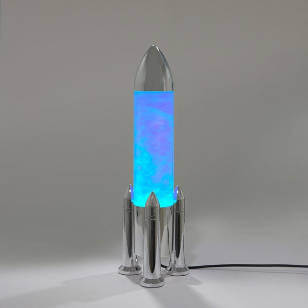 Balvi Lamp Rocket Silver colour Minimal and fun design to decorate USB cable 5V 1A Plastic