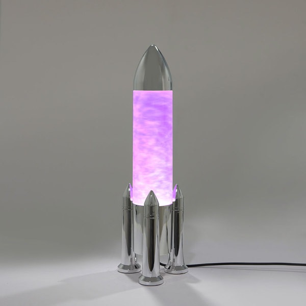 Balvi Lamp Rocket Silver colour Minimal and fun design to decorate USB cable 5V 1A Plastic
