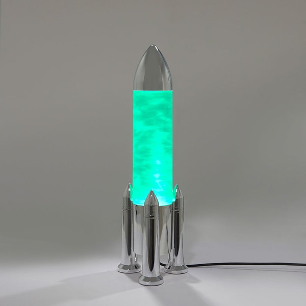 Balvi Lamp Rocket Silver colour Minimal and fun design to decorate USB cable 5V 1A Plastic