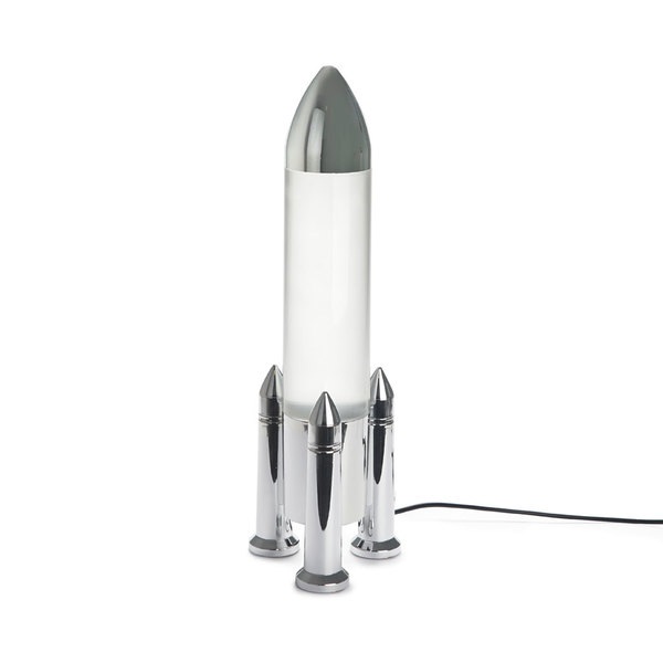 Balvi Lamp Rocket Silver colour Minimal and fun design to decorate USB cable 5V 1A Plastic