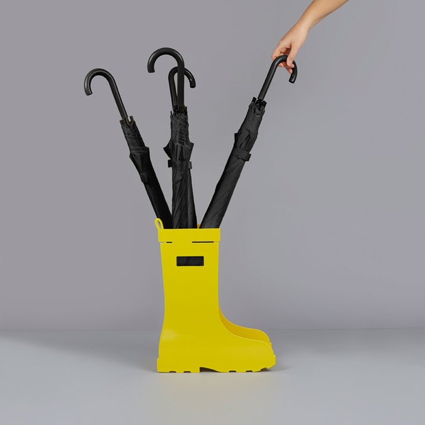 alvi Umbrella stand Rain Boots Yellow colour Easy air circulation and with water collection tray Met