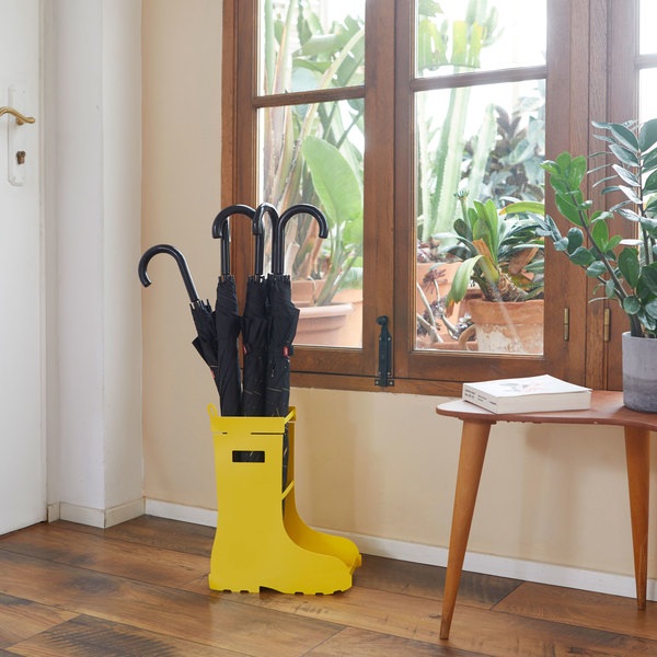 alvi Umbrella stand Rain Boots Yellow colour Easy air circulation and with water collection tray Met
