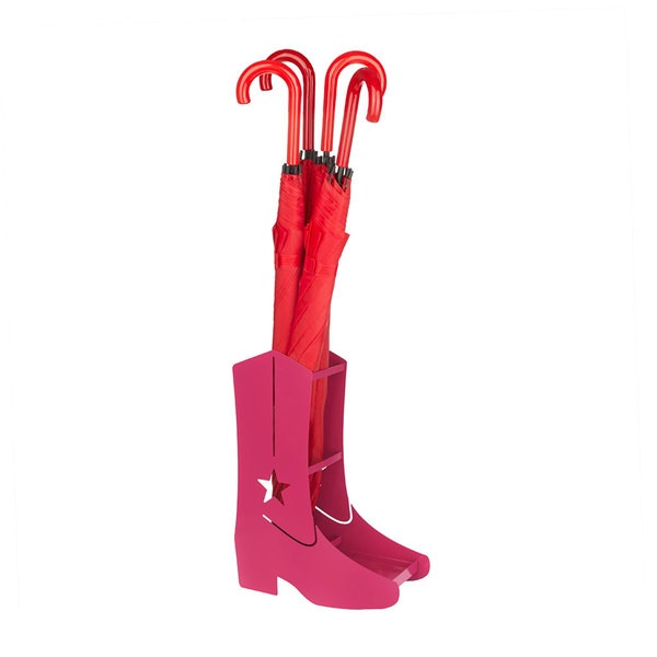 alvi Umbrella stand Country Boots Pink colour Easy air circulation and with water collection tray Me