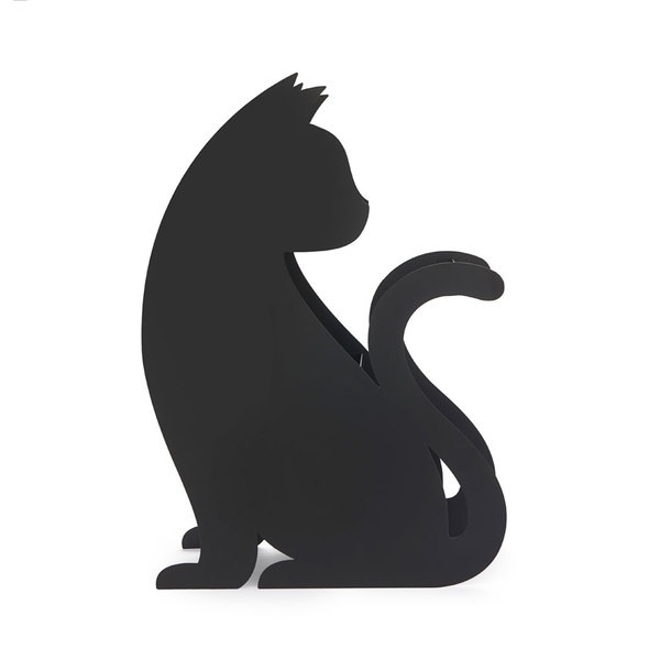 Balvi Umbrella stand Feline Black colour Easy air circulation and with water collection tray Metal