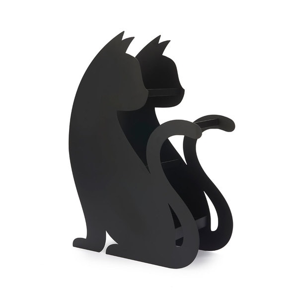 Balvi Umbrella stand Feline Black colour Easy air circulation and with water collection tray Metal