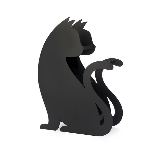 Balvi Umbrella stand Feline Black colour Easy air circulation and with water collection tray Metal