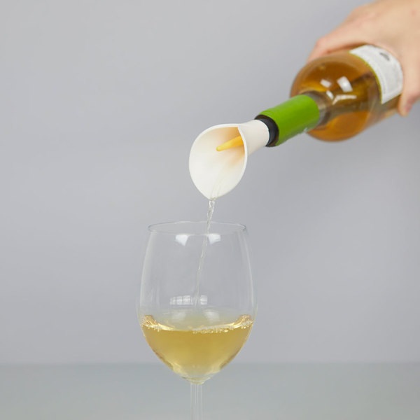 Balvi Wine cooler Lily White colour Triple function: cooler, decanter and pourer Steel/plastic