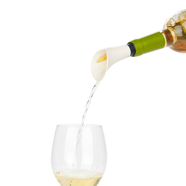 Balvi Wine cooler Lily White colour Triple function: cooler, decanter and pourer Steel/plastic