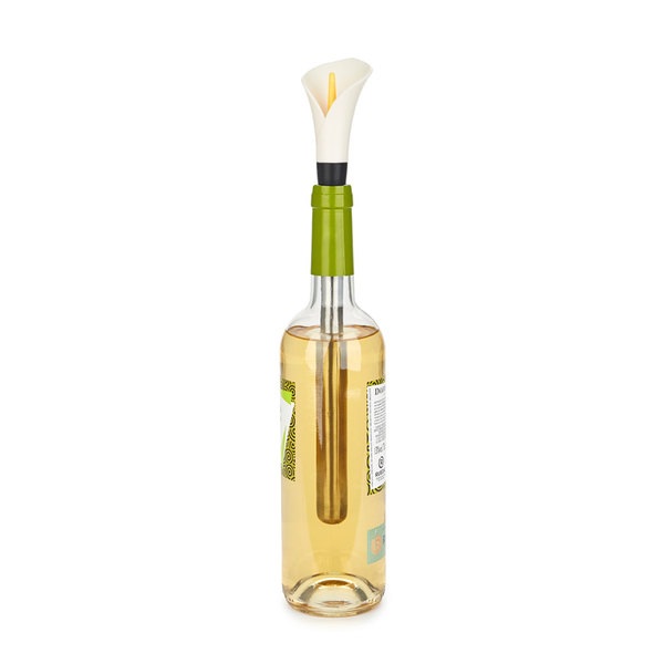 Balvi Wine cooler Lily White colour Triple function: cooler, decanter and pourer Steel/plastic