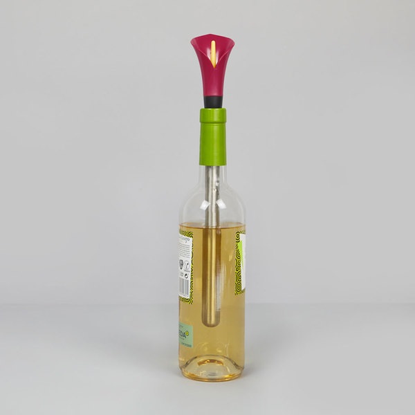 alvi Raffredda vino Lily Colore granata Tripla funzione: raffredda, decanta e versa il vino Acciaio/