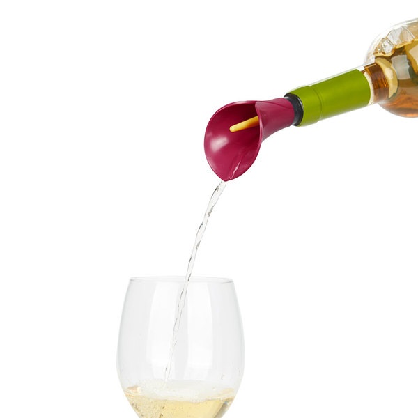 alvi Raffredda vino Lily Colore granata Tripla funzione: raffredda, decanta e versa il vino Acciaio/