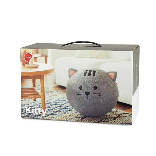 Balvi Pouf Kitty Couleur gris Siège supplémentaire pour toute occasion Polyester 45 cm